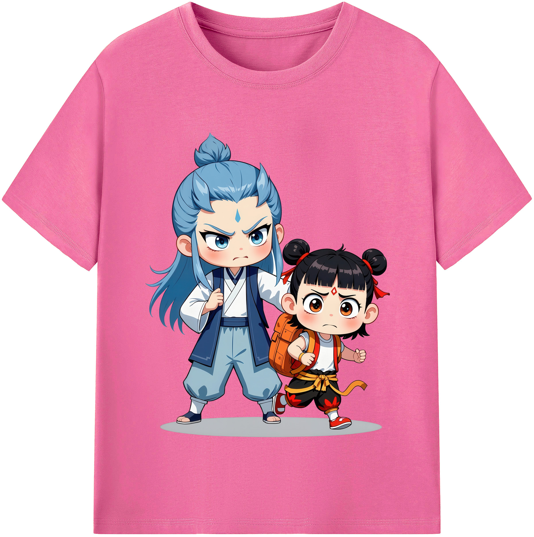 （画像用） Ne Zha 2 ナタ 魔童の大暴れ レディースカジュアルプリントTシャツ（綿100％）